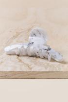 Francesca's Ulyana Elevated Marble Claw Clip - White