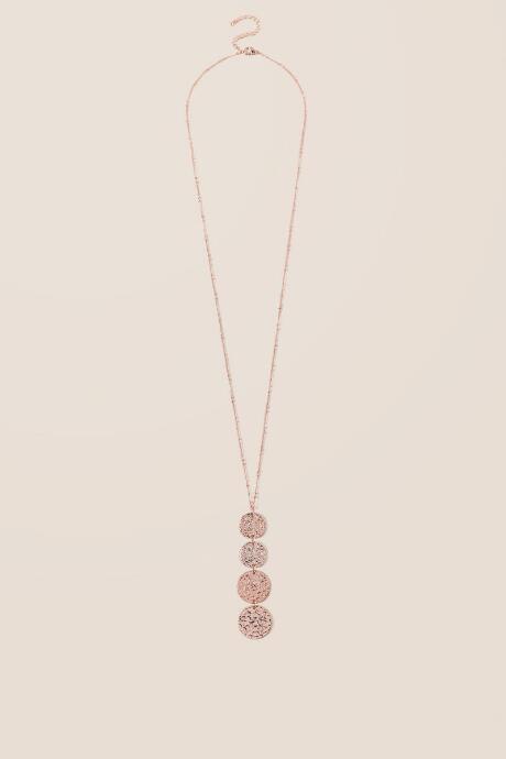 Francesca's Fairen Descending Coin Pendant - Rose/gold