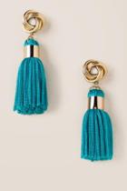 Francesca Inchess Austin Thread Tassel Earrings - Turquoise