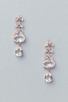 Francesca's Evalee Glass Chandelier Earrings - Crystal