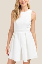 Francesca Inchess Calyn Textured A-line Dress - White