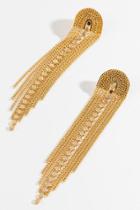 Francesca's Kali Glitzy Chain Linear Earrings - Gold