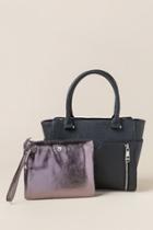 Francesca's Mariana Removable Pouch Satchel - Black