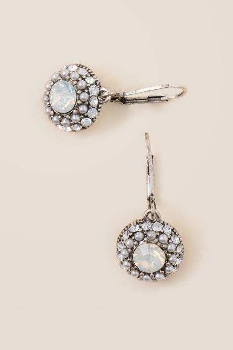 Francesca's Doreen Pearl Circle Drop Earring - Silver