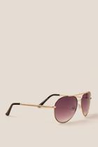 Francesca's Second Wind Aviator Sunglasses - Black