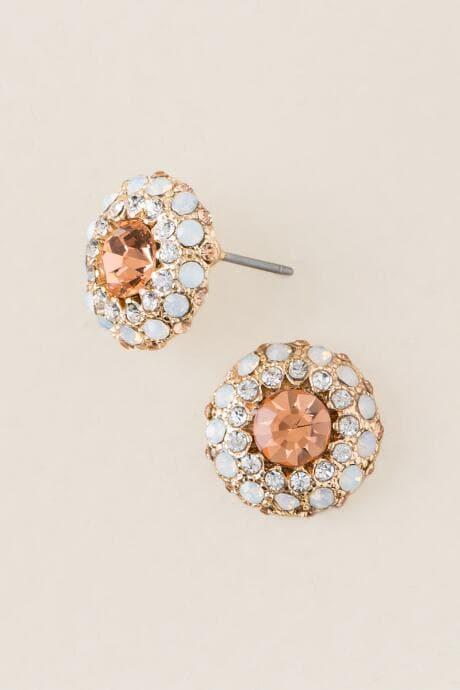 Francesca's Lauryn Dome Stud Earring - Pink