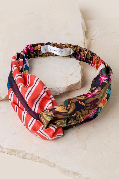 Francesca's Evelyn Printed Turban - Black