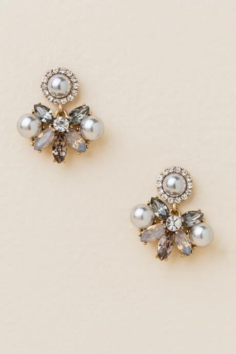 Francesca's Kosma Pearl Glass Drop Earring - Multi