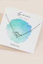 Francesca's Gemini Sterling Constellation Necklace - Silver