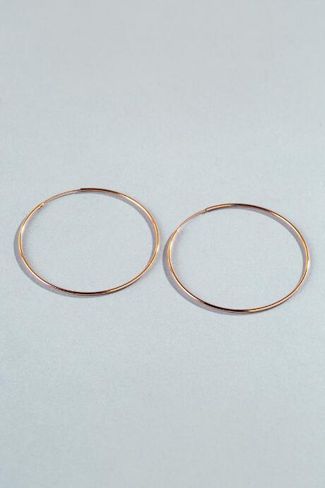 Francesca's Haiden Medium Hoop In Rose Gold - Rose/gold