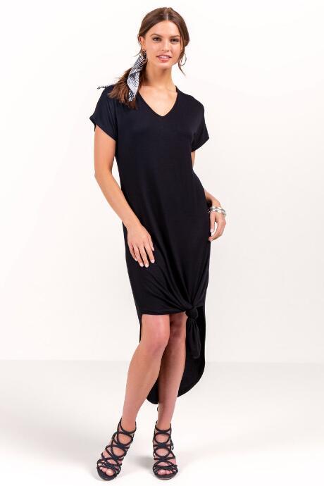 Francesca Inchess Piper V-neck Knit Maxi Dress - Black