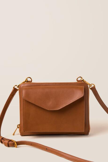 Francesca's Merida Cossbody Wallet - Cognac