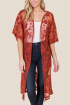 Francesca's Kaylie Lace Cover-up - Cinnamon