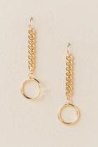 Francesca's Seraphina Circle Chain Drop Earring - Gold