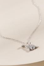 Francesca's Dinosaur Sterling Necklace - Silver