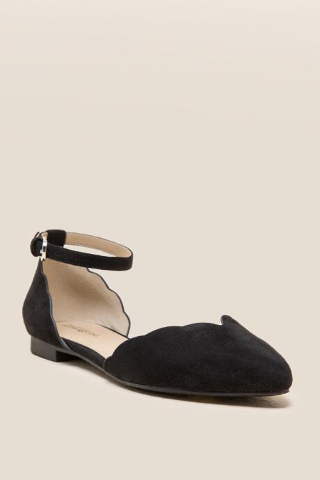 Indigo Rd Gallie Scallop D'orsay Flat - Black