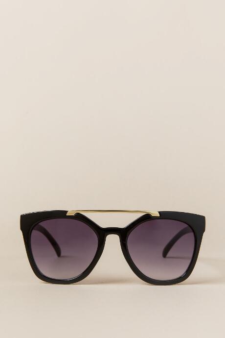 Francesca's Raelynn Brow Bar Sunglasses - Black