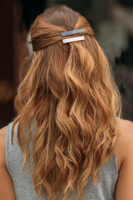 Francesca's Celia Mixed Acetate Salon Clips - Rose/gold