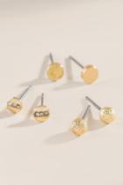Francesca's Sophia Stud Earring Set - Gold