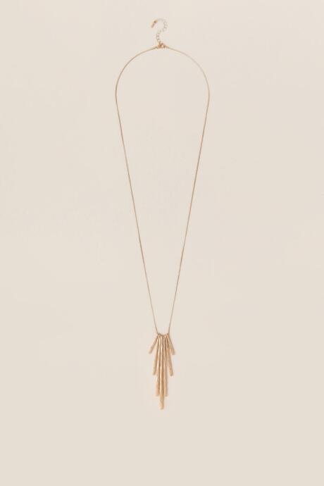 Francesca's Astra Hammered Sunburst Necklace - Gold