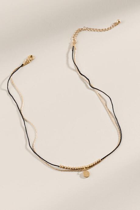 Francesca's Glenda Coin Choker Necklace - Black