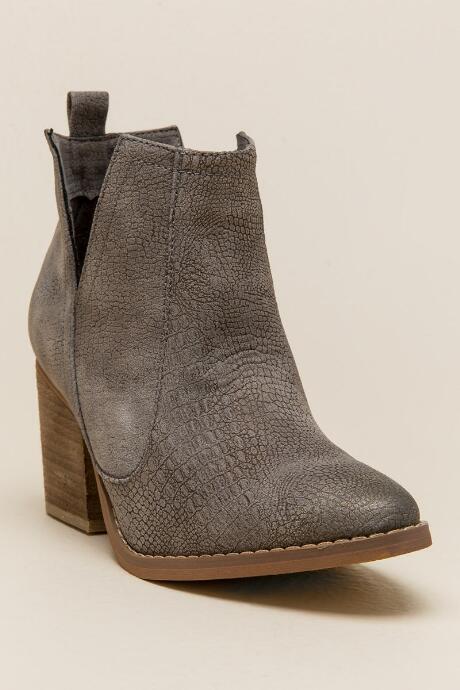 Not Rated Shea Ankle Boot - Gray