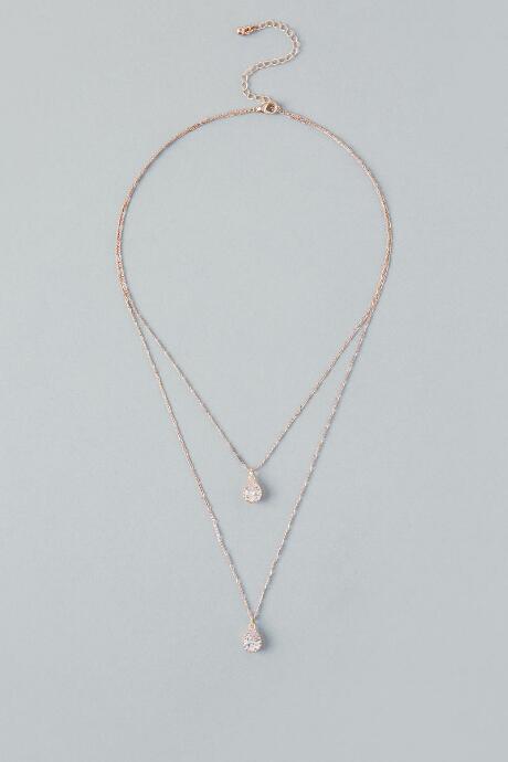 Francesca Inchess Cordelia Delicate Layered Rose Gold Necklace - Rose/gold