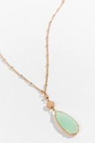 Francesca's Kristi Teardrop Pendant Necklace - Mint