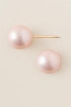 Francesca's Adelynn Pearl Stud Earring In Blush - Blush
