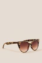Francesca's Penelope Cat Eye Sunglasses - Leopard