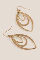 Francesca's Suzie Open Marquis Earrings - Gold