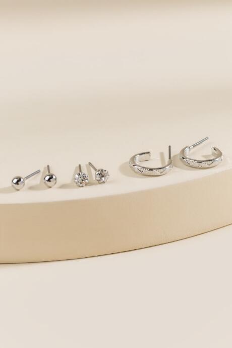 Francesca's Johanna Stud Set In Silver - Silver