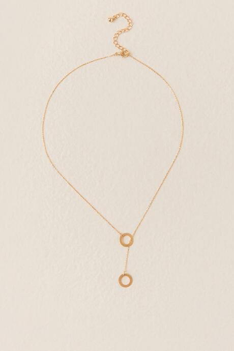 Francesca's Charlotte Delicate Threader Necklace - Gold