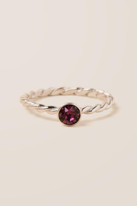 Francesca Inchess February Swarovski Birthstone Ring - Purple