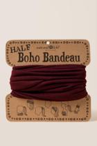 Francesca's Half Boho Bandeau By Natural Life In Solid Wine - Burgundy