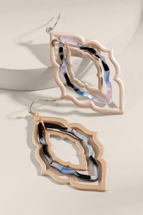 Francesca's Alexia Mixed Media Drop Earrings - Multi
