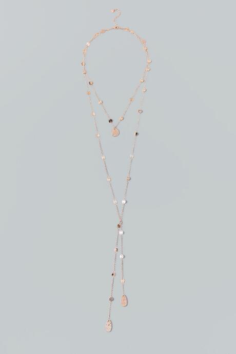 Francesca Inchess Bexley Hammered Coins Layered Necklace In Rose Gold - Rose/gold