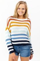 Francesca's Nettie Stripe Pullover Sweater - Multi