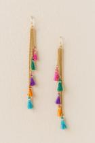 Francesca's Lana Tassel Linear Earring - Multi