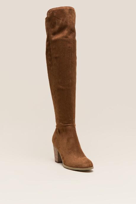 Report Melvin Block Heel Over The Knee Boot - Tan