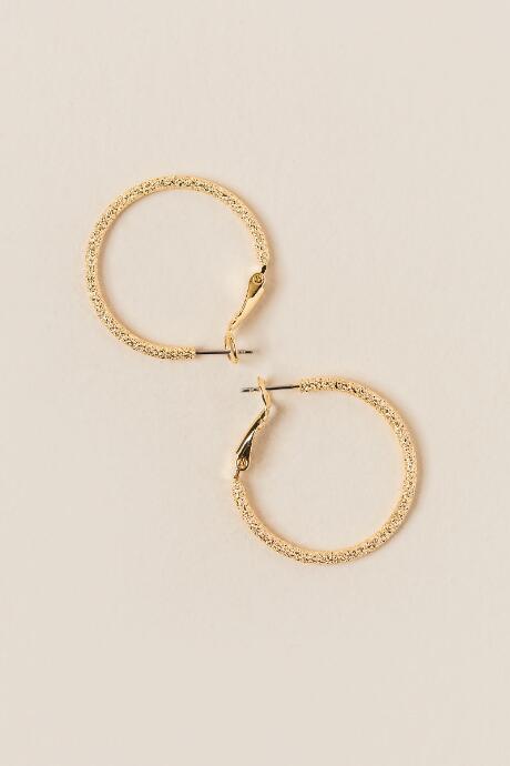 Francesca's Verona Dust Hoop Earring - Gold