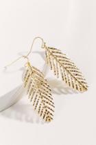 Francesca Inchess Carson Hammered Leaf Drop Earrings - Gold
