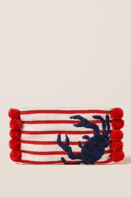 Francescas Norfolk Nautical Clutch - Red