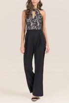 Francescas Alexandra Gigi Lace Jumpsuit - Black