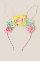 Francesca's Flower Bunny Ear Headband - Pink