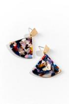 Francesca's Reyna Triangle Drop Earrings - Multi
