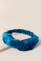 Francesca's Nya Velvet Knot Headwrap - Blue