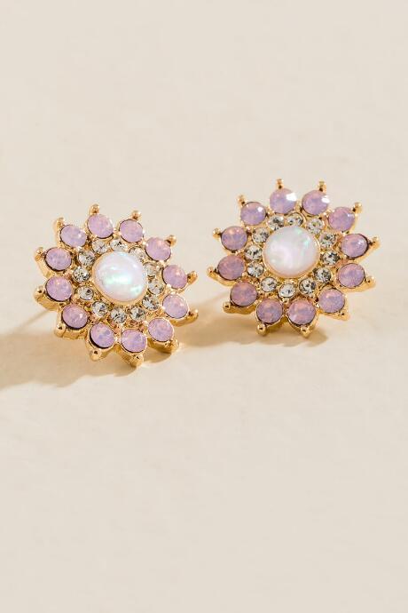 Francesca's Edyn Starburst Stud Earrings - Gold