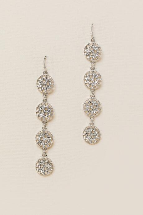 Francesca's Paola Filigree Linear Drop Earring - Silver