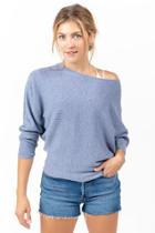 Francesca's Ophelia Fine Gauge Sweater - Indigo